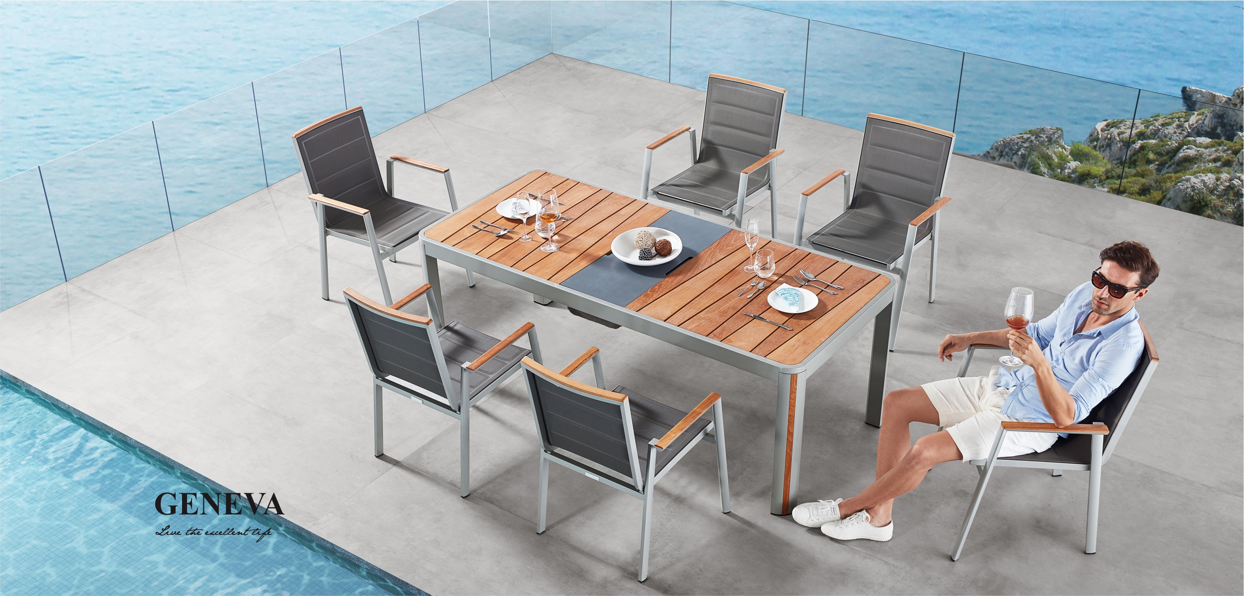 Geneva Teakwood Dining Set 203110