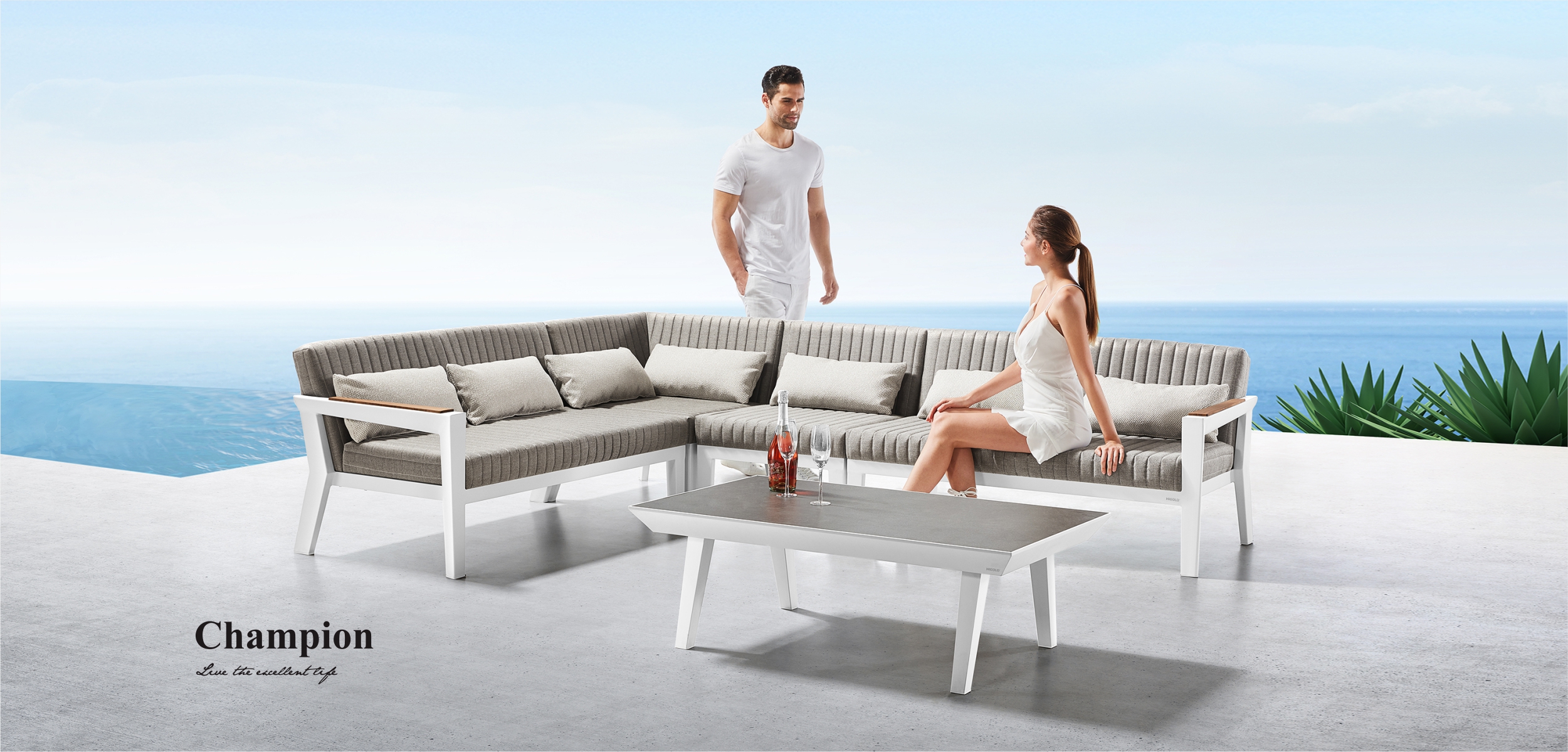 Champion (Onda fabric) Modular Sectional 2043200