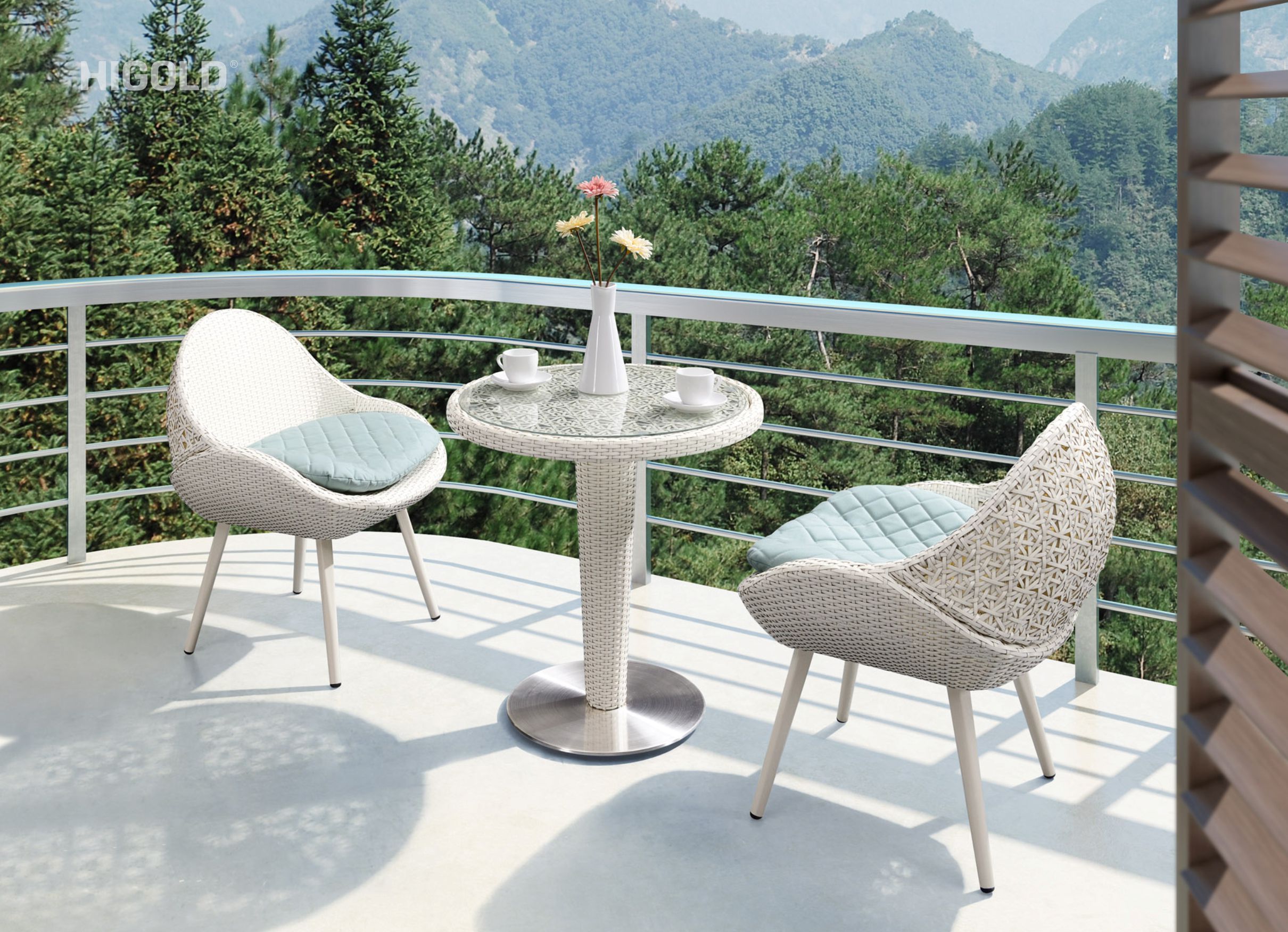Tulip outdoor dining set for 6