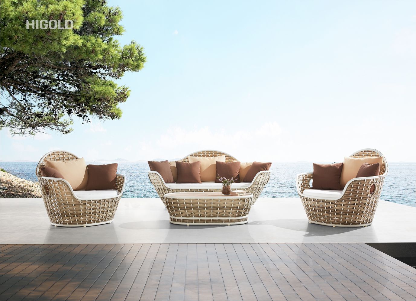 Shenzhou X wicker bistro set