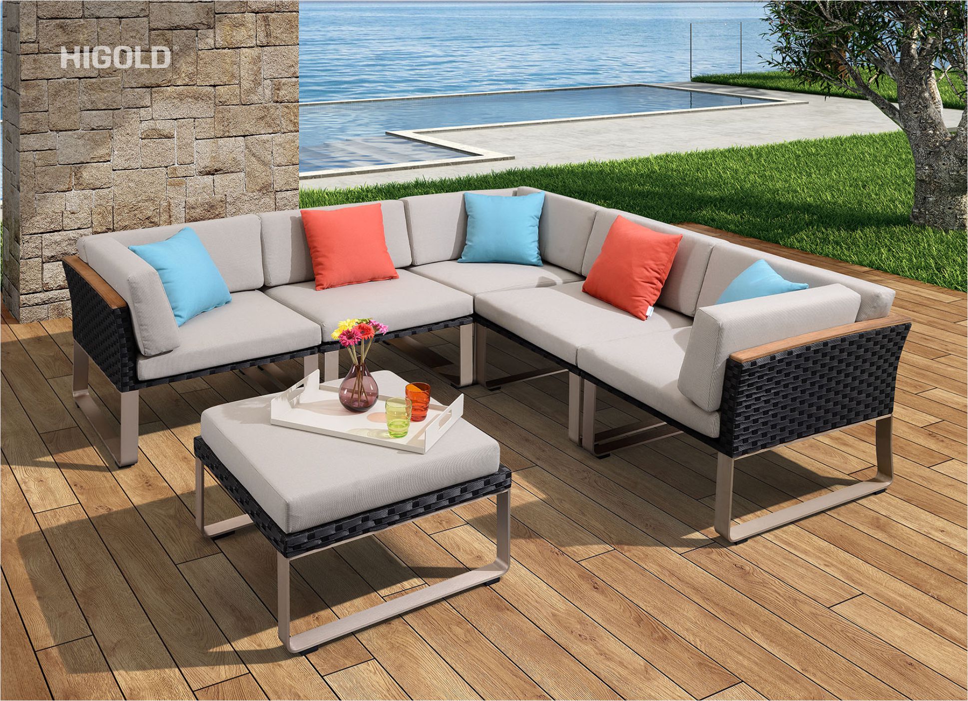 Bowie outdoor dining set for 6