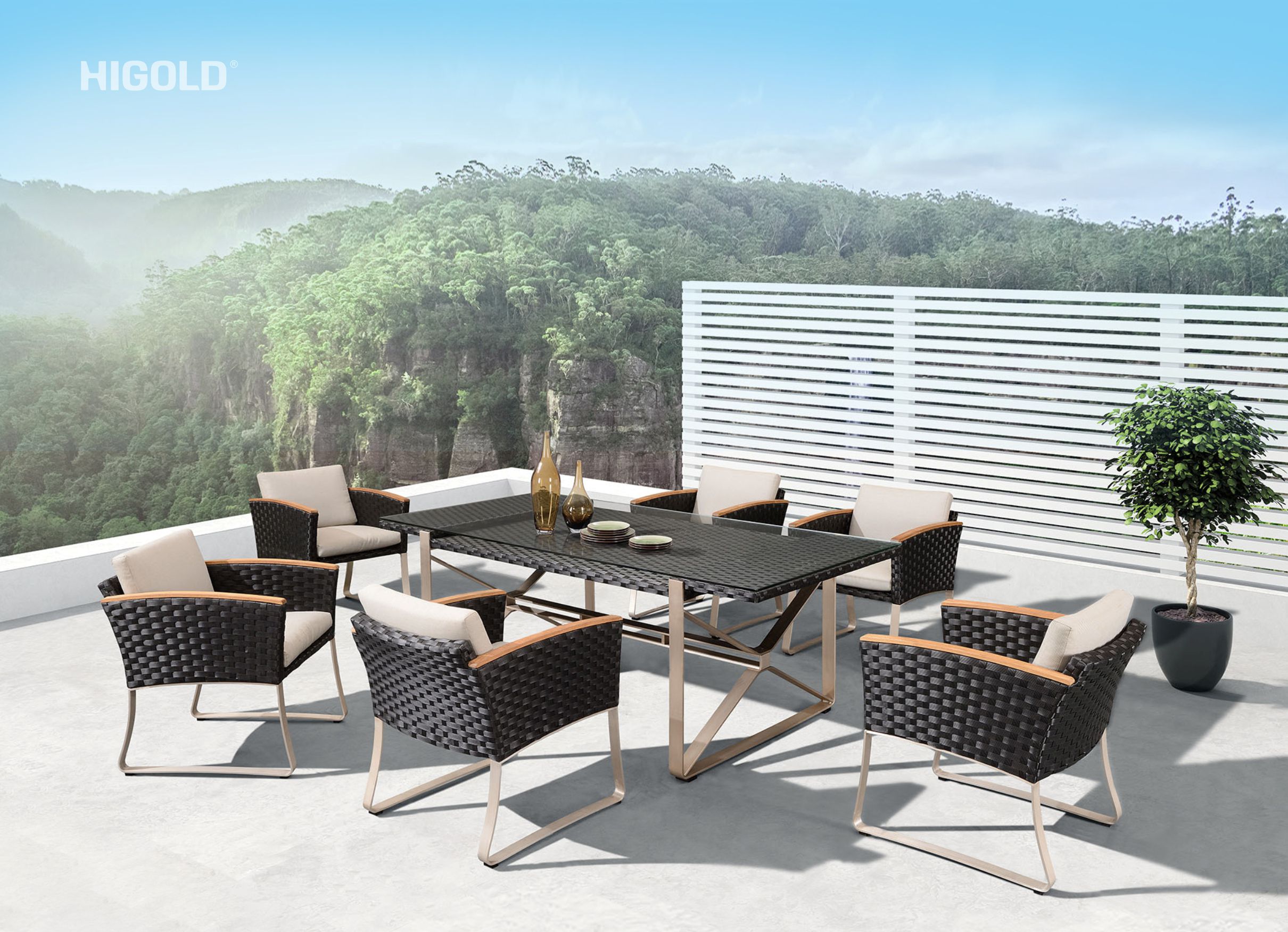 Bowie outdoor dining set for 6