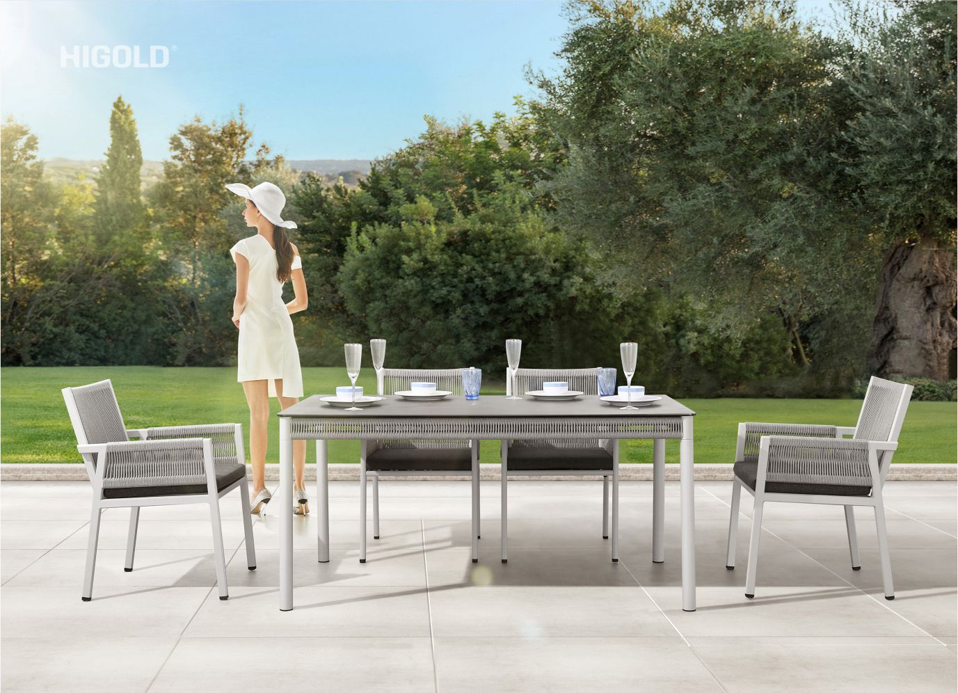 Gloria garden dining set for 4