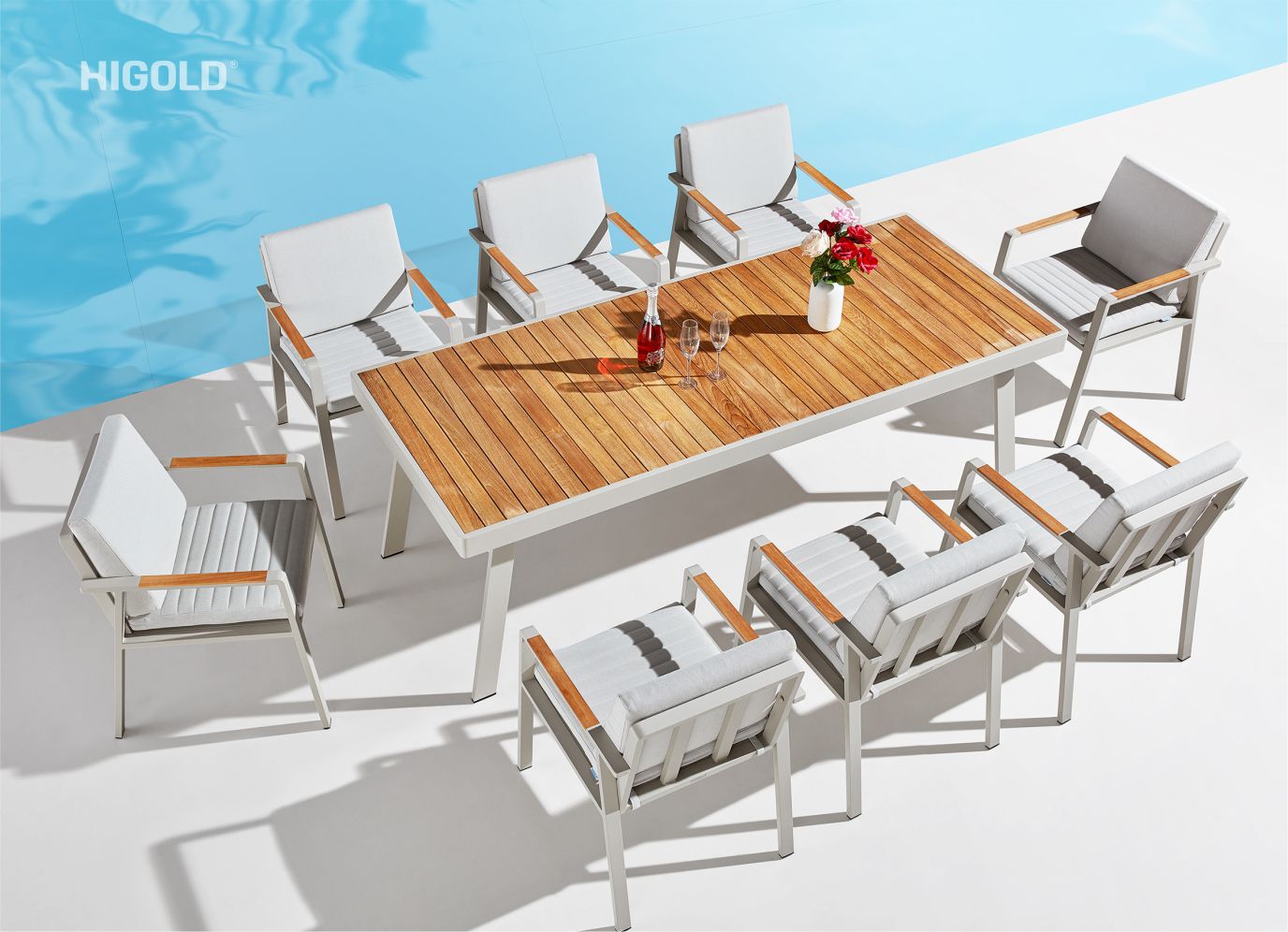 Nofi outdoor bar set for 6