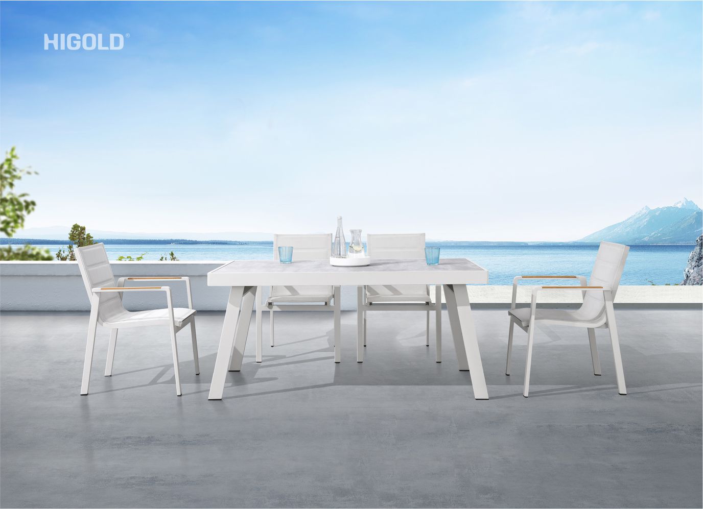 Nofi 2.0 outdoor aluminum dining set for 6