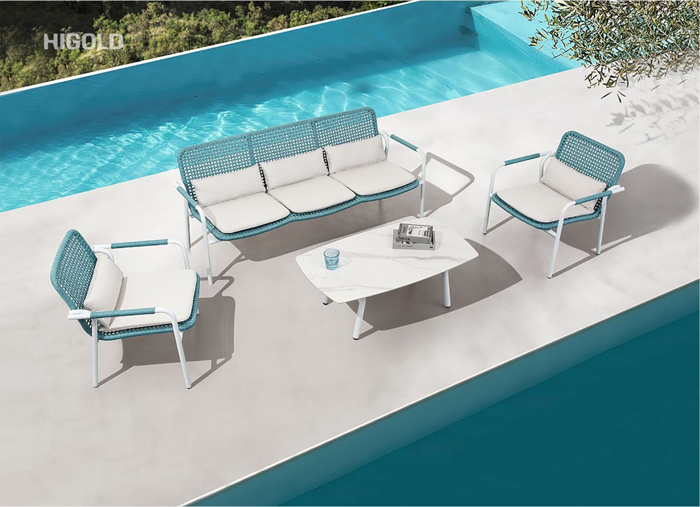 Pioneer 3.0 outdoor dining set for 6
