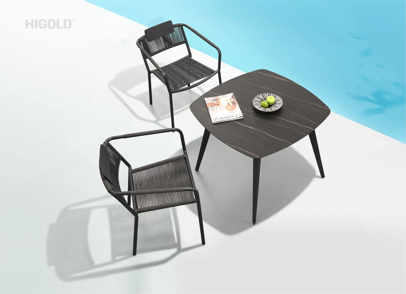 Kiwi outdoor dining set for 6 aluminum