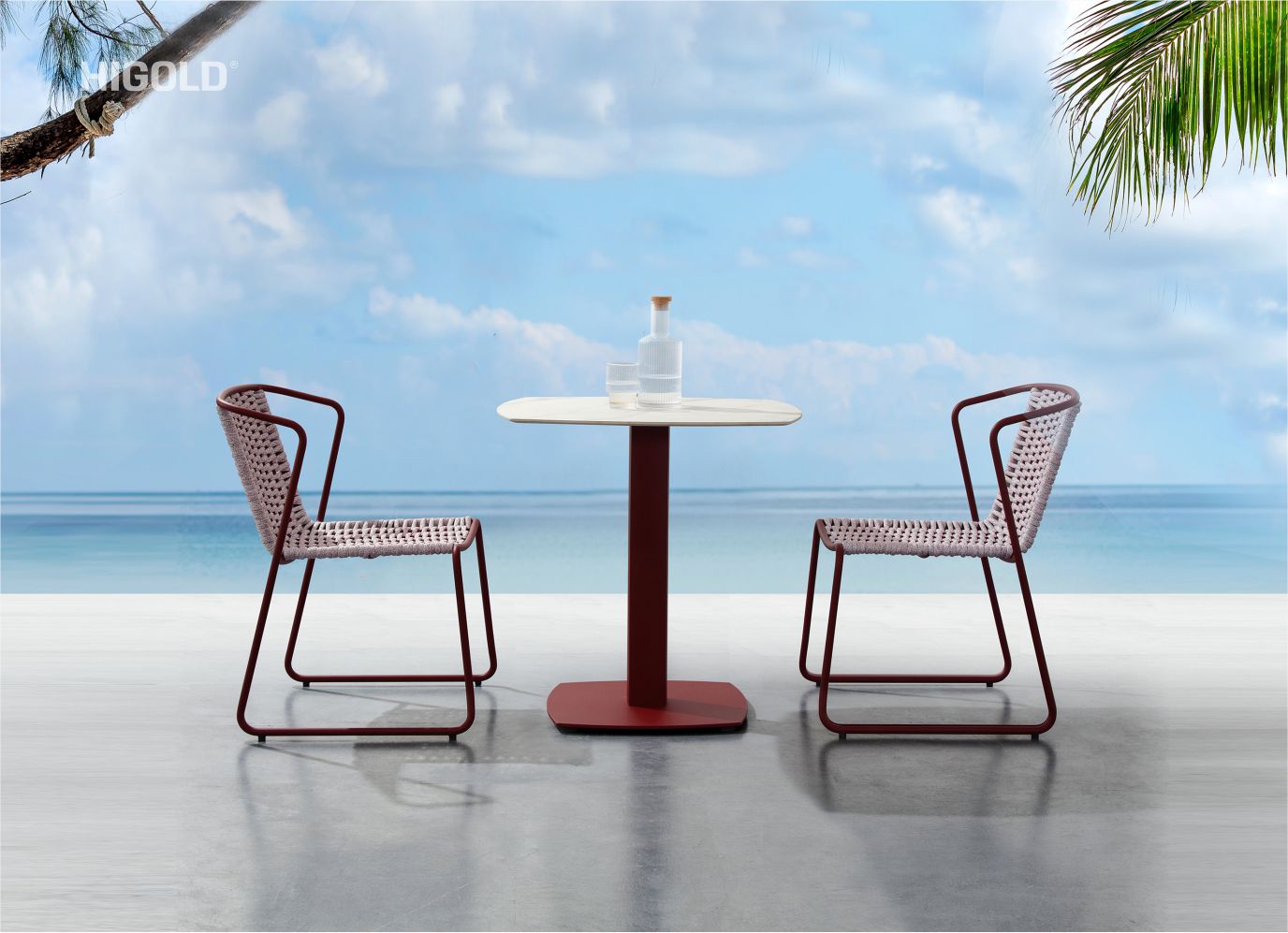 Fancy outdoor dining set for 6 aluminum frame