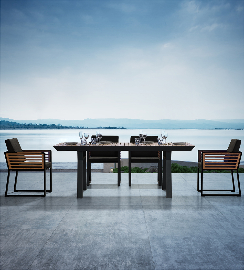 New York Teak Wood Dining Set 204050