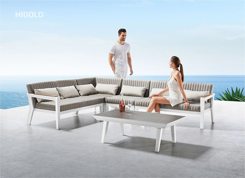 Champion patio sofa set for 6 aluminum