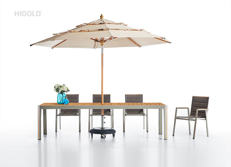 Geneva Teakwood Dining Set with Umbrella Hole 203160